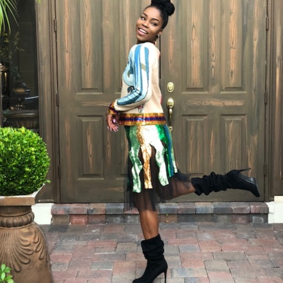 All Eyes On Me Sequins Sweater and Skirt Set - Picture 2 of 5